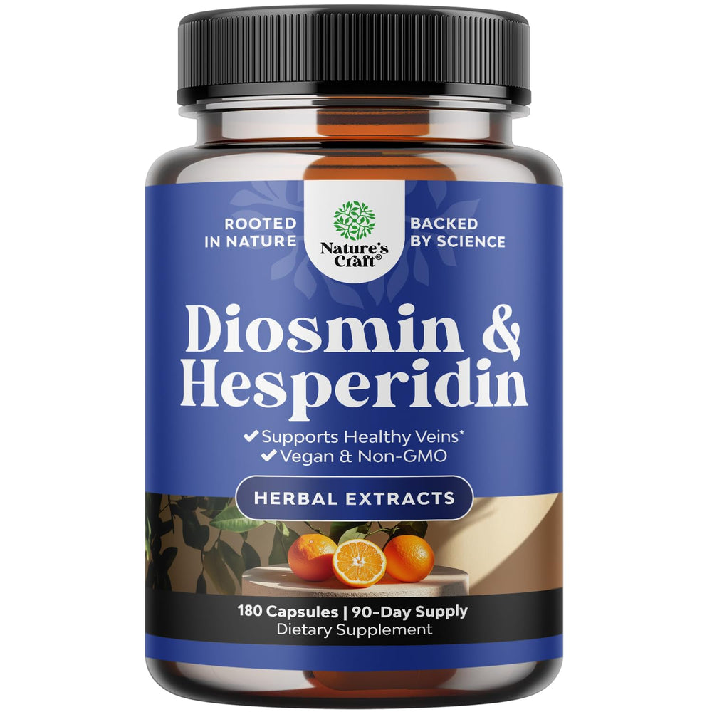 Nature's Craft Diosmin Hesperidin 1000mg bottle—potential support for healthy circulation