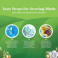 Natures Craft Kids DHA Drops use vegan omega-3-6-9 blend