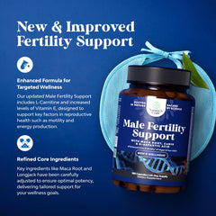 Natures Craft L-Carnitine capsules emphasizing male health and vitality support