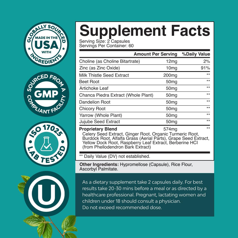 Capsules of Natures Craft Liver Cleanse ready for daily use.