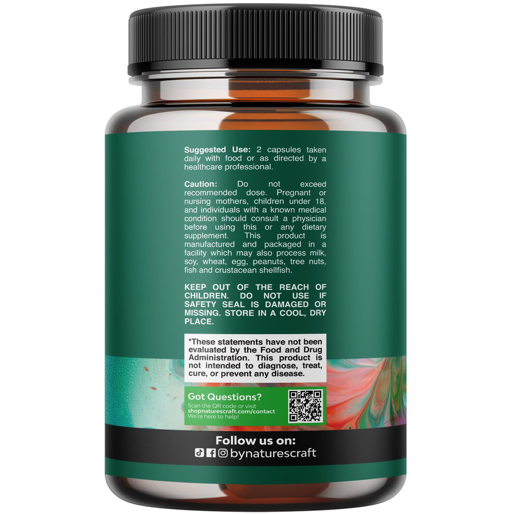 Natures Craft Pancreatin bottle label closeup highlighting enzyme blend