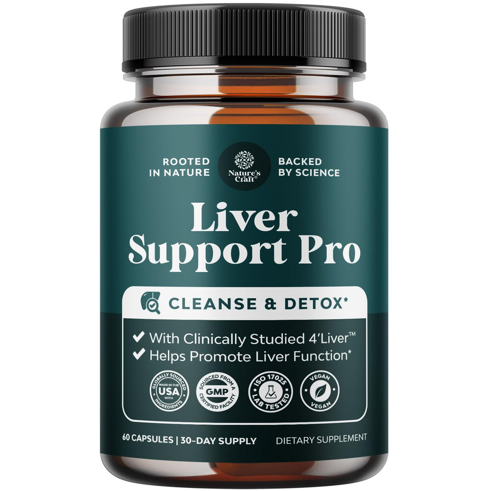 Natures Craft Pro Liver Support bottle with full packaging for daily liver wellness.