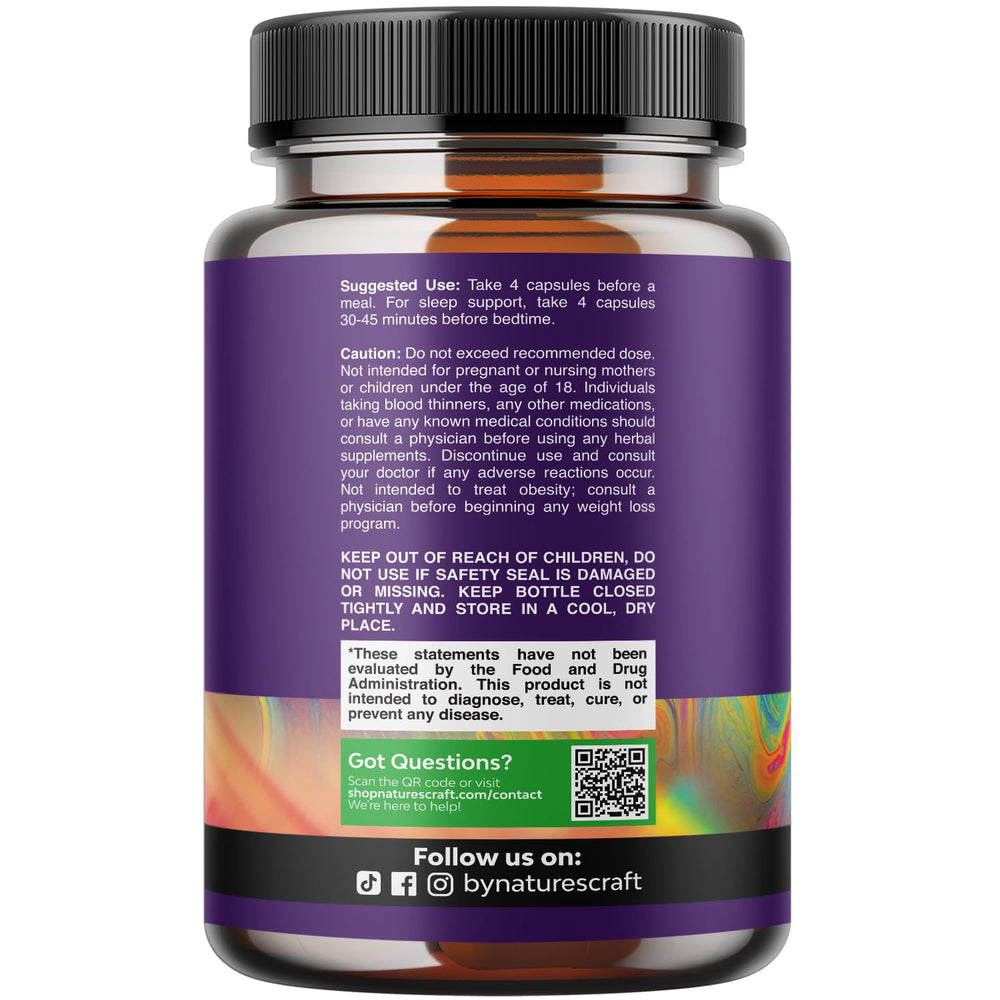 Natures Craft Magnesium Glycinate capsules close-up showing vegan, chelated formula