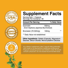 Natures Craft Pure Quercetin with Bromelain capsules for daily wellness