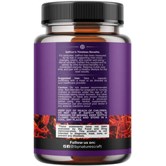 Natures Craft pure saffron extract capsules highlight high-potency saffron.