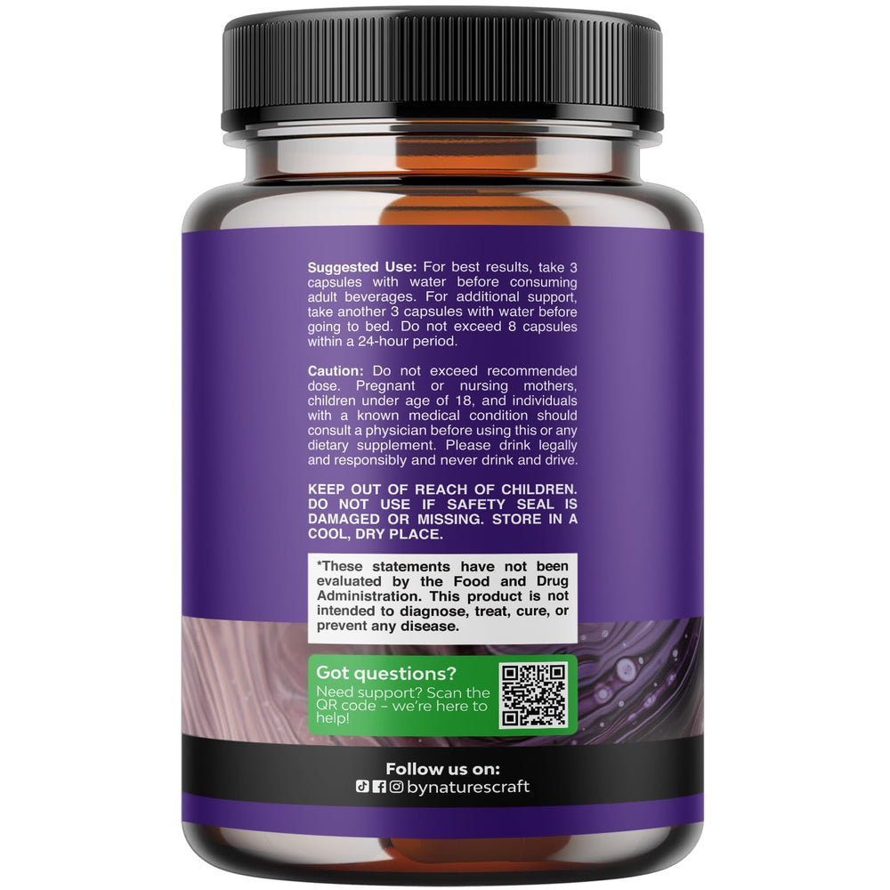 Natures Craft Rehydration Pills bottle back showing ingredients and dosage