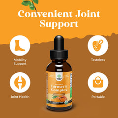 Nature's Craft Turmeric Drops with glass of water for daily wellness ritual.