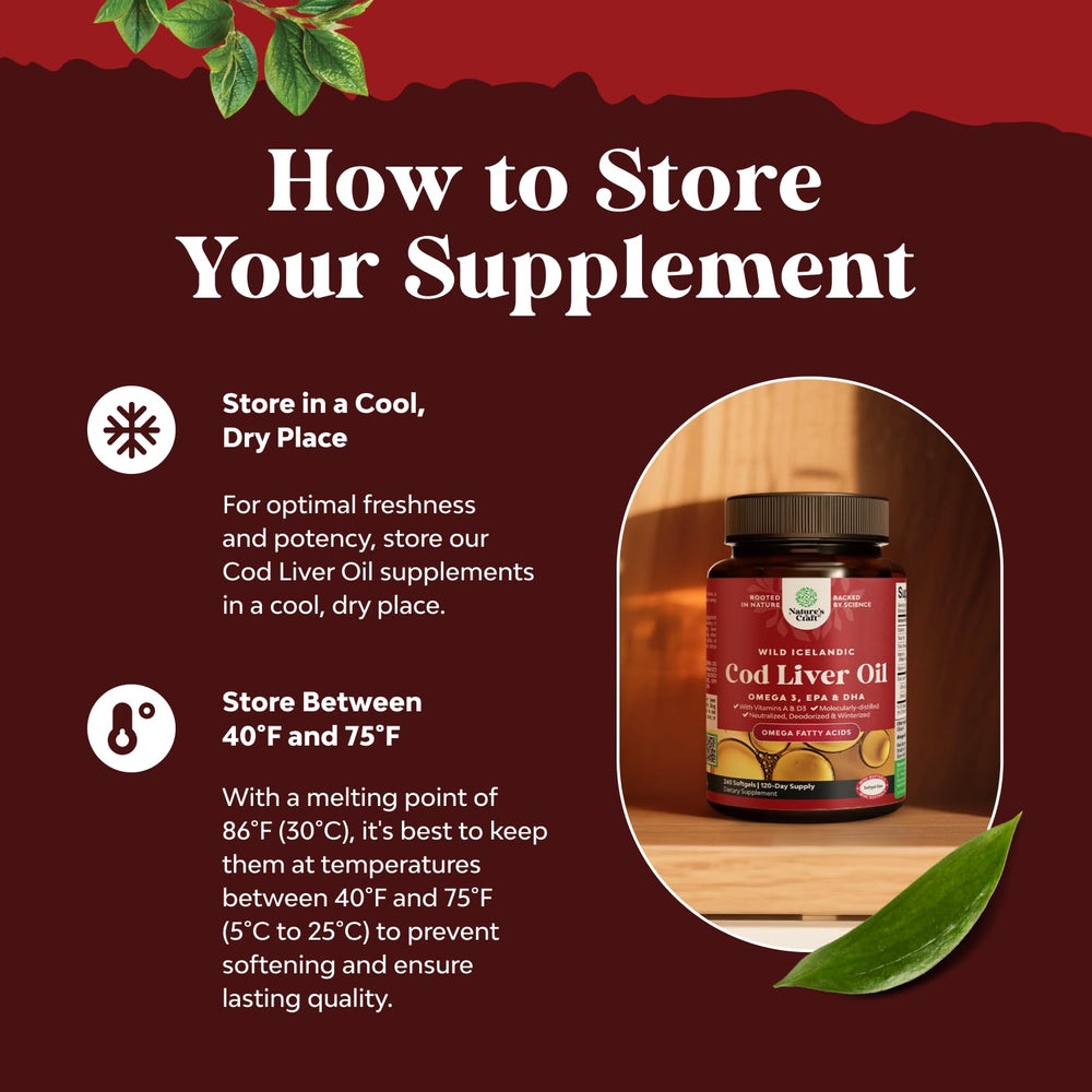 Natures Craft vitamin A and D cod liver oil for overall wellness