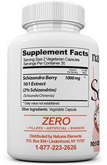 Bottle label of Natures Elements Schizandra Berry Extract showing purity and quality