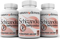 Natures Elements Schizandra Berry Extract 3-pack front view for a convenient wellness routine