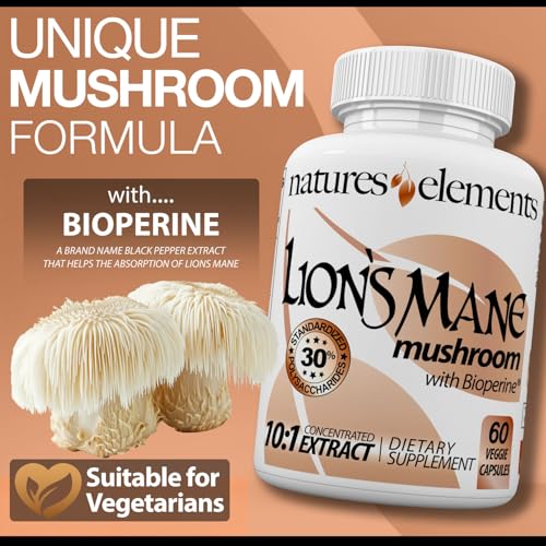 Natures Elements 60 vegetarian capsules neatly arranged