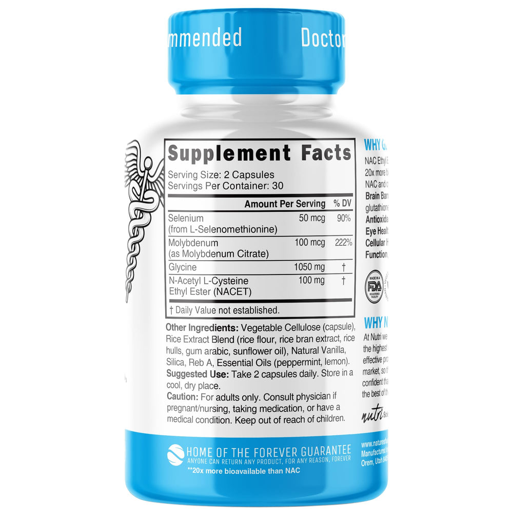 Nature's Fusions GlyNAC-ET dosing guide with clear intake