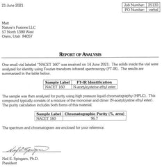 Nature's Fusions Neuro NACET USA facility seal ensuring safety