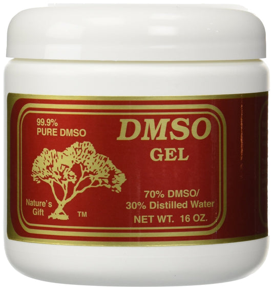 Nature's Gift DMSO unfragranced gel bottle for versatile personal care.