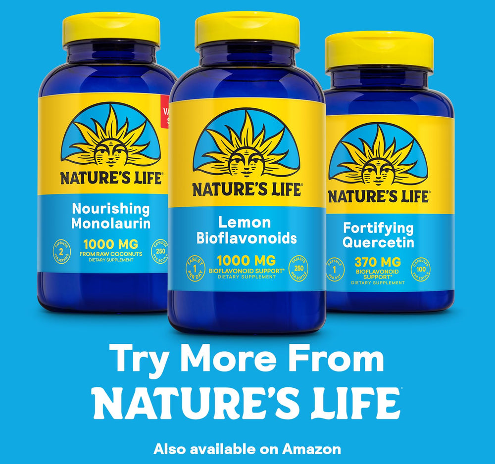 Nature's Life Lemon Bioflavonoids packaging side view highlighting quality.