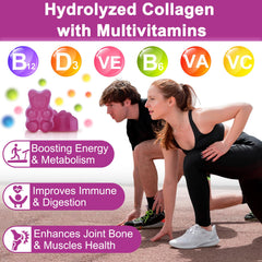 Nature's live grape blueberry flavor gummies; tasty daily collagen.
