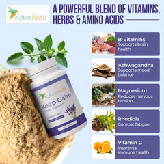 Nature's Nectar Magnesium & 5-HTP capsules help steady energy