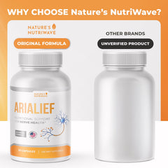 Nature’s NutriWave Arialief packaging on shelf supports a convenient daily routine