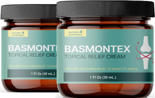 Nature’s NutriWave Basmontex Comfort Cream on knees and back provides cooling relief and hydration.