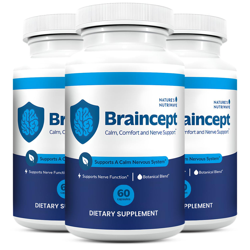 Nature’s NutriWave Braincept bottle pour for easy daily balance.