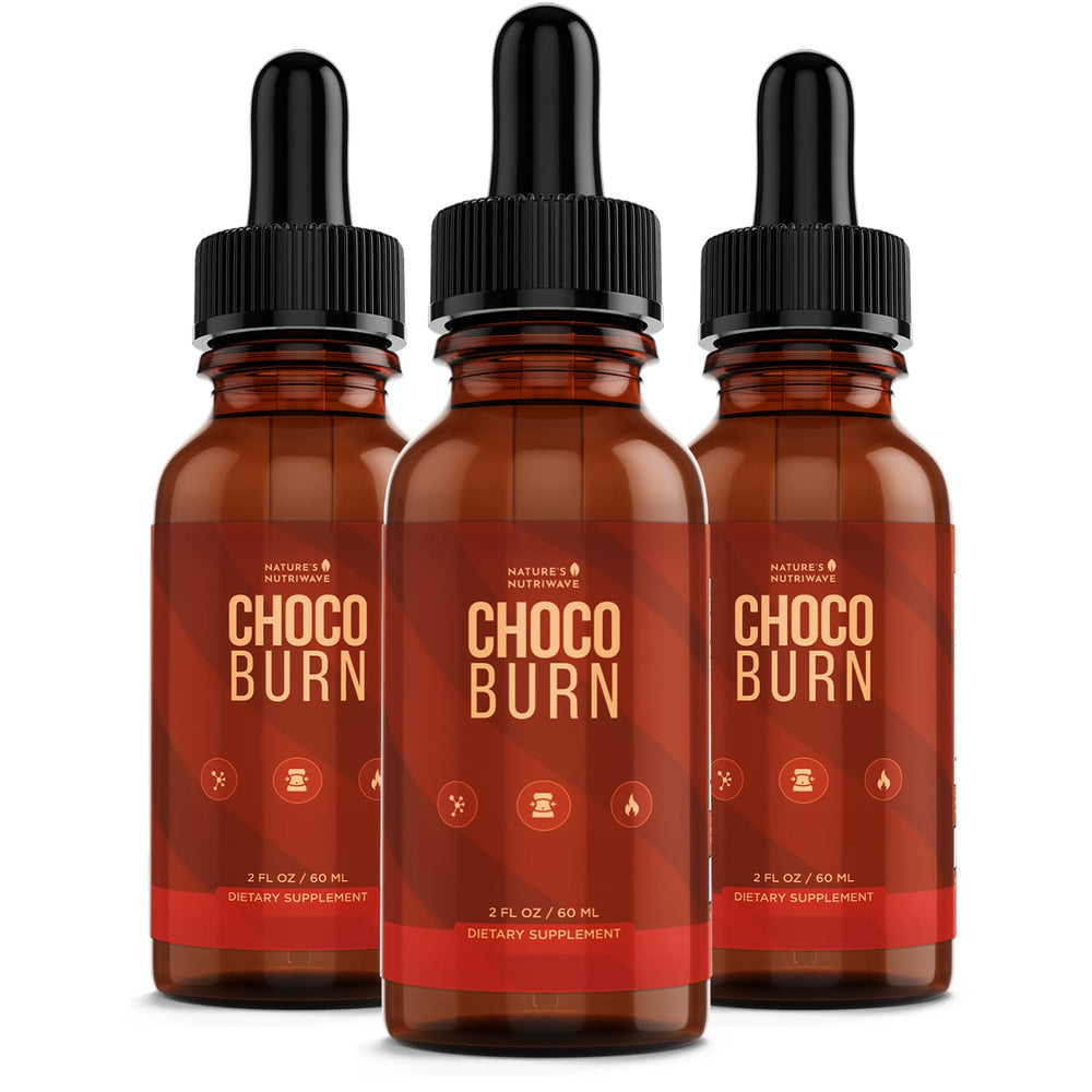 Nature’s NutriWave Choco Burn bottle close-up for convenient daily use.