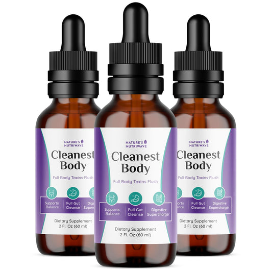 Nature's NutriWave Cleanest Body bottle for convenient daily detox support.