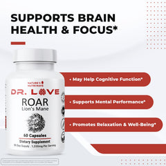 Nature’s NutriWave Dr Love Roar capsules close up highlighting vegan formula for daily use
