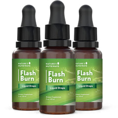 Nature’s NutriWave Flash Burn bottle front, portable daily supplement for on-the-go use.