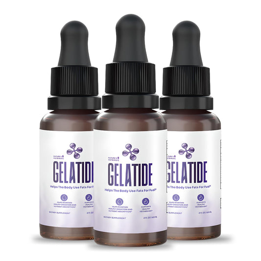 Nature’s NutriWave Gelatide bottle with dropper for daily supplementation