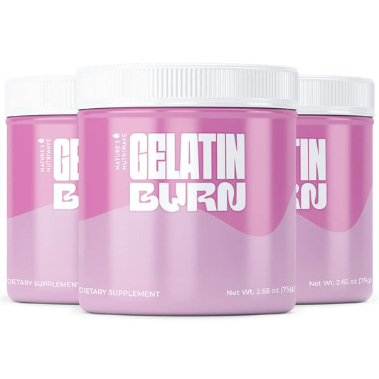 Nature’s NutriWave Gelatin Burn scoop with powder for convenient daily dose