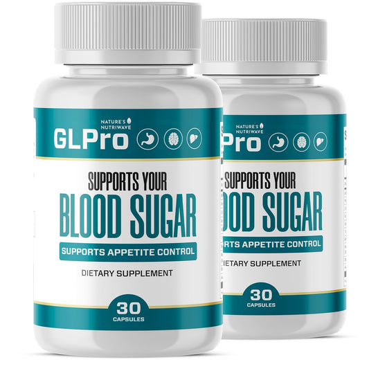 Nature’s NutriWave GLPro capsules bottle on a clean surface for daily wellness.