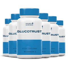 Nature’s NutriWave Glucotrust bottle full supports daily wellness with a natural herbal blend