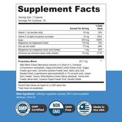 Nature’s NutriWave Glucotrust packaging label highlights original formula and clean ingredients