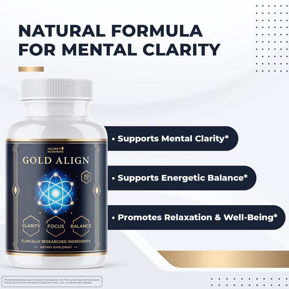 Nature’s NutriWave Gold Align bottle front view designed for simple daily use.