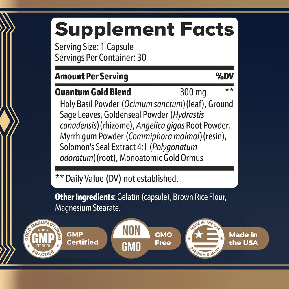 Nature’s NutriWave Gold Align ingredients display emphasizing plant-based formula.