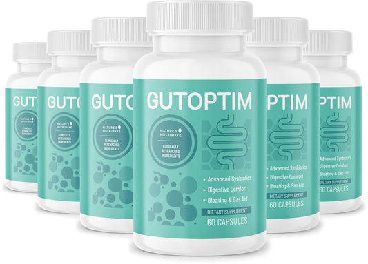 Nature’s NutriWave GutOptim bottle with capsules for daily digestive support