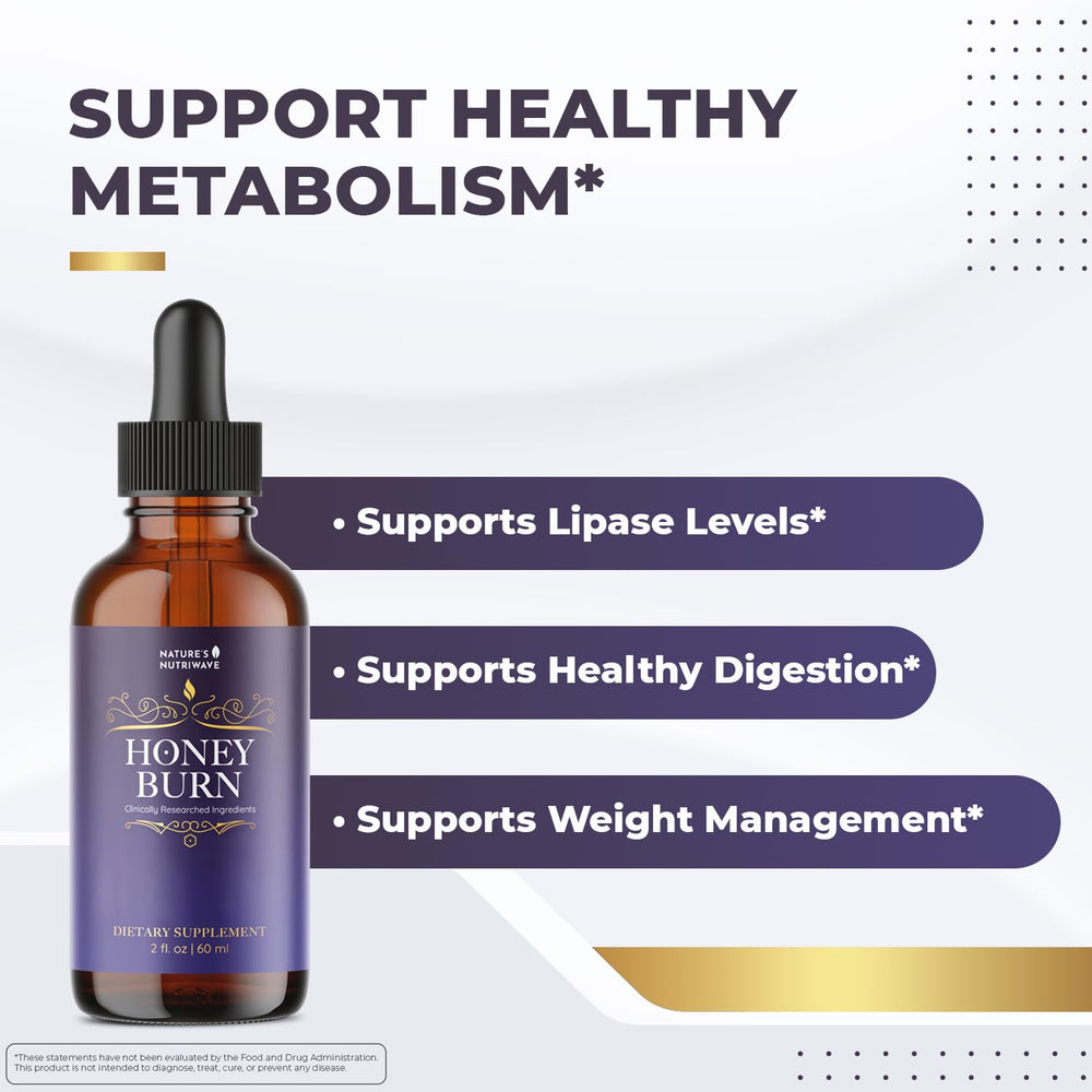 Nature’s NutriWave HoneyBurn Purple Honey ingredients blend for daily balance