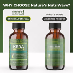 KeraBiotics nail-care close-up suggests conditioning benefits for natural-looking nails.
