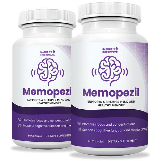Nature's NutriWave Memopezil bottle-front for daily wellness support