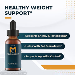 Nature's NutriWave Mounjaboost dropper for a convenient 1 mL daily dose.
