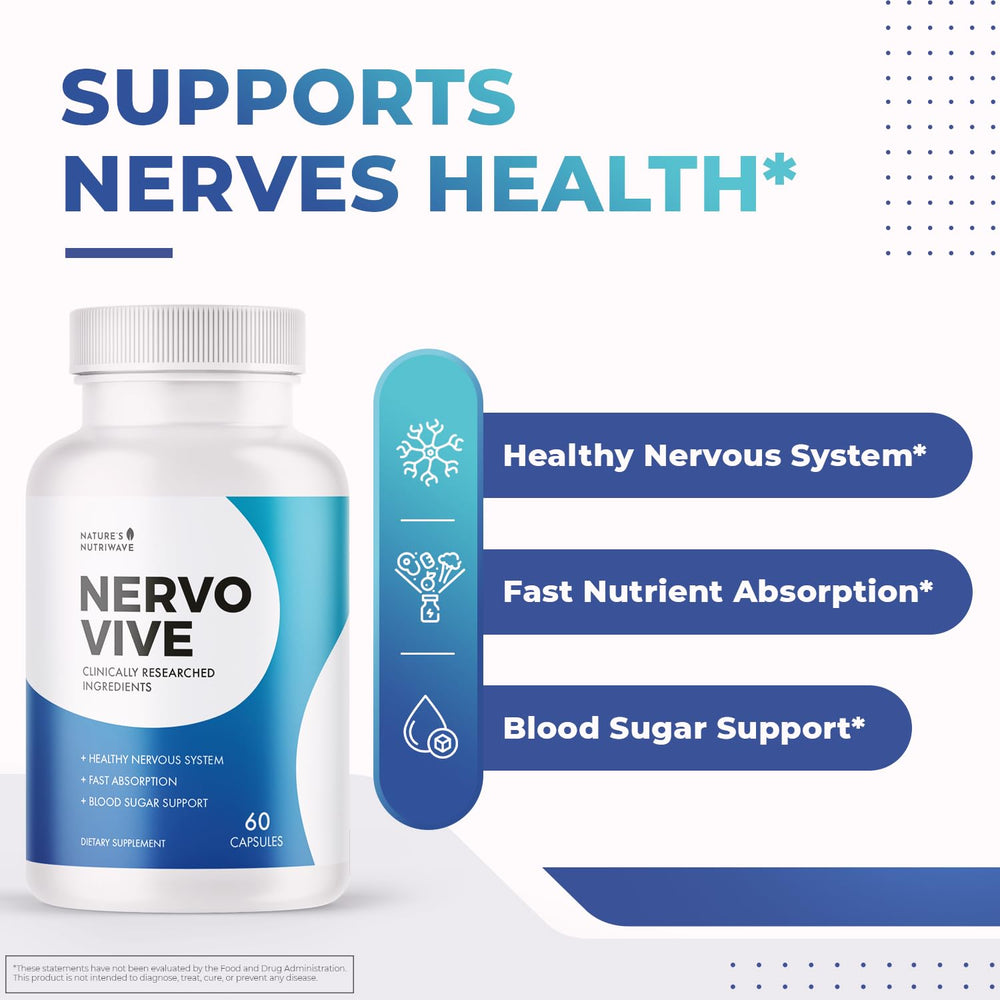 Nervovive capsules close-up showing easy daily supplementation.