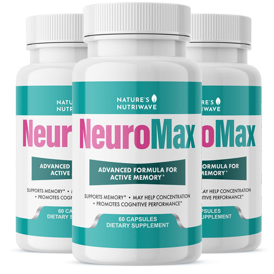 Nature’s NutriWave NeuroMax bottle for a daily calm routine.