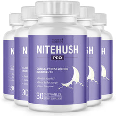 Nature’s NutriWave NiteHush Pro bottle front for a calm, stimulant-free night.