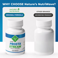 USA-made ProstaStream packaging indicating GMP-certified manufacturing quality