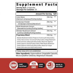 Nature’s NutriWave ROAR ingredient blend with Lion’s Mane, Cordyceps, Reishi, Shiitake.