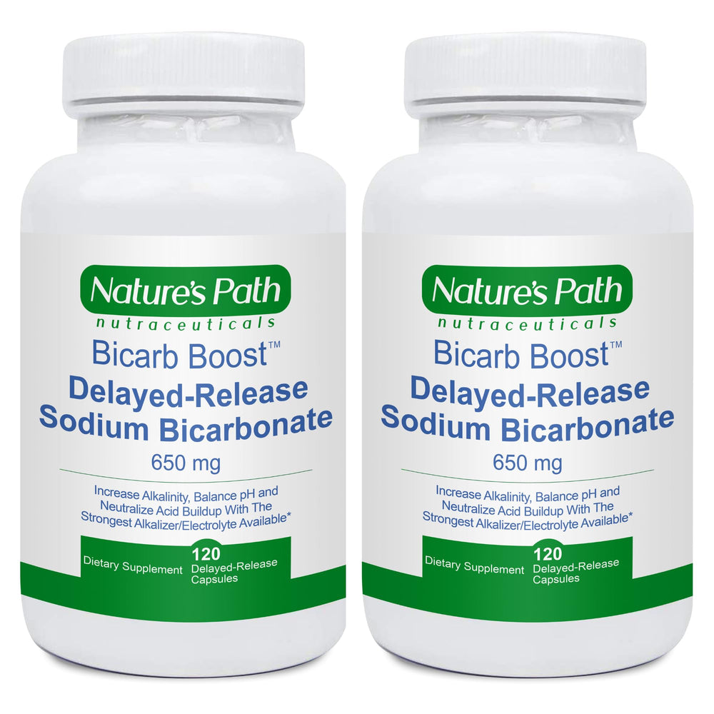 Nature's Path Sodium Bicarbonate 650 mg tablets bottle supports hydration and endurance