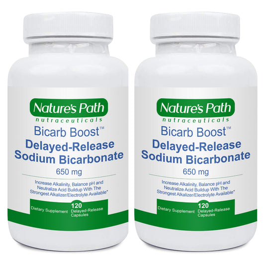 Nature's Path Sodium Bicarbonate 650 mg tablets bottle supports hydration and endurance