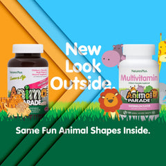 Nature's Plus Animal Parade animal-shaped tablets, making vitamin routines fun and easy for kids.