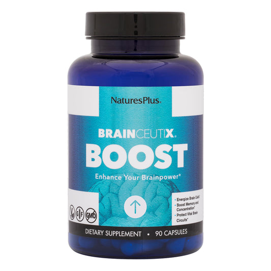 BrainCeutix by Nature's Plus bottle-front view promoting daily focus support