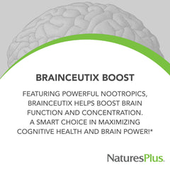 BrainCeutix capsules close-up showing easy-to-take memory support